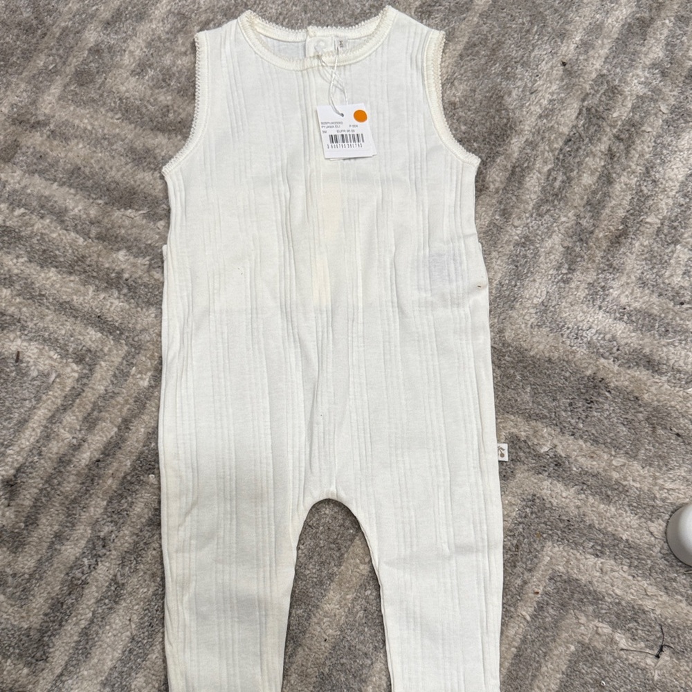 Bonpoint Cream Sleeveless One Piece